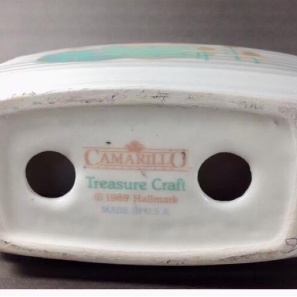 1458~Vintage CA 1989 TREASURE CRAFT Hallmark Napkin Holder Pastel Camarillo - Picture 5 of 7